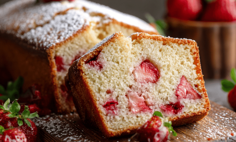 5-Ingredient Strawberry Pound Cake