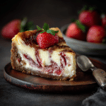Baked Strawberry Swirl Cheesecake