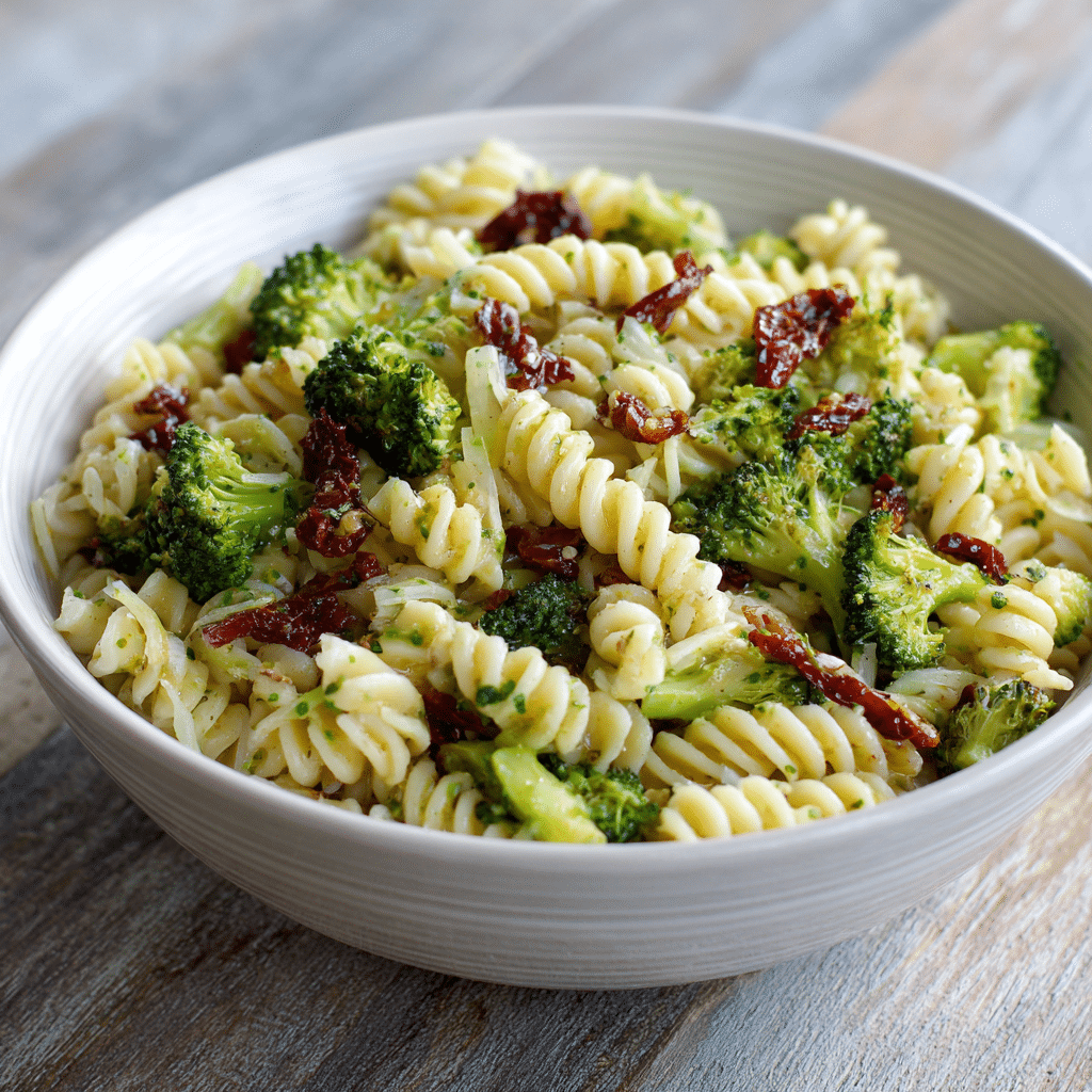 Broccoli Pasta Salad with Sun-Dried Tomatoes – A Bowl of Sunshine for Busy Days