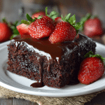 Chocolate Strawberry Sheet Cake