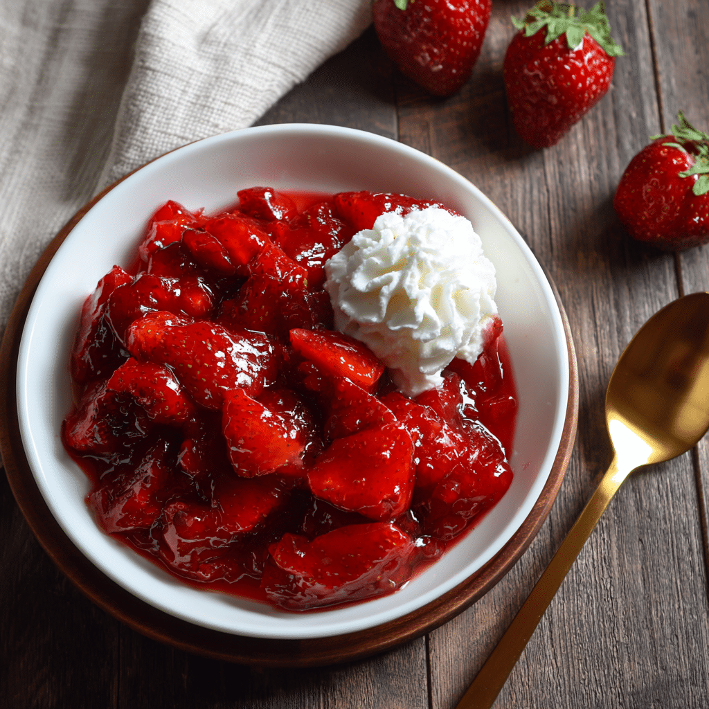 Chunky Strawberry Compote for Desserts – Sweet, Simple, and Made with Love