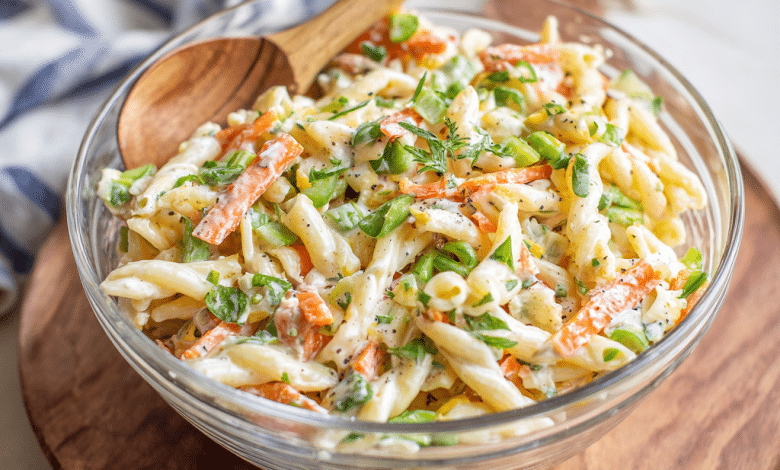 Creamy Pasta Salad for Spring Picnics (A Bowl Full of Sunshine and Memories)