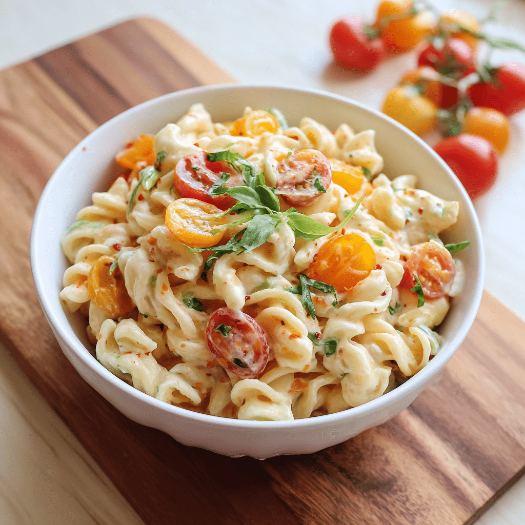Creamy Pasta Salad with Cherry Tomatoes – A Bowl Full of Summer Love