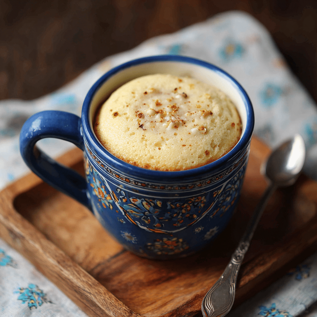 Eggless Vanilla Mug Cake with Condensed Milk – A Warm Little Hug in a Cup