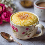 Eggless Vanilla Mug Cake with Oil – A Soft Little Cake for Quiet Moments