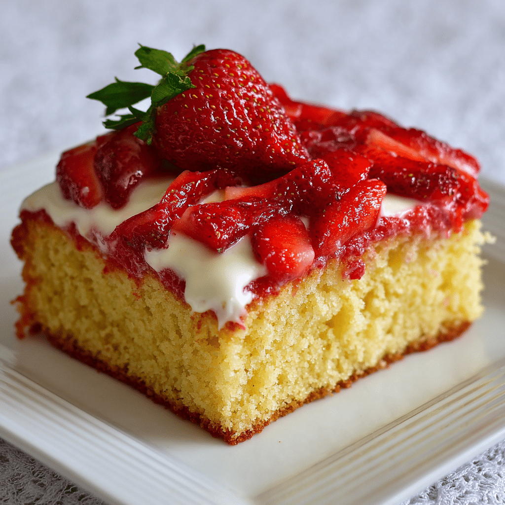 Fresh Strawberry Sheet Cake Recipe – Sweet Sunshine from My Cretan Kitchen