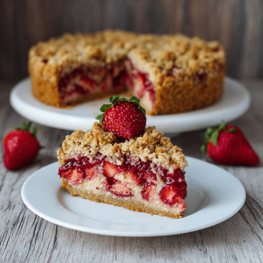 Gluten Free Strawberry Crumble Cake – A Sweet Slice of Summer Comfort