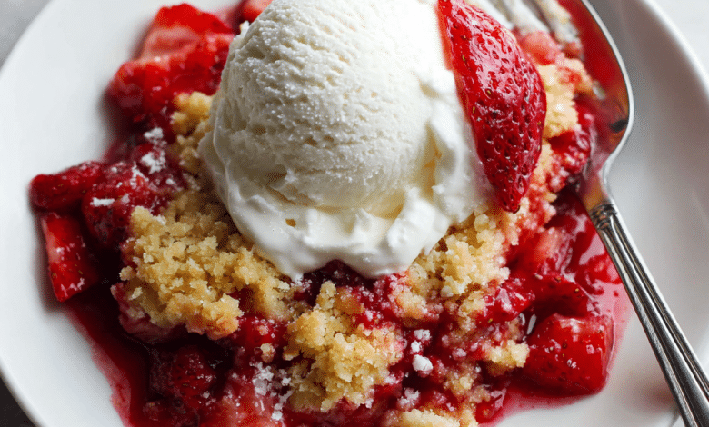 Gluten Free Strawberry Dump Cake