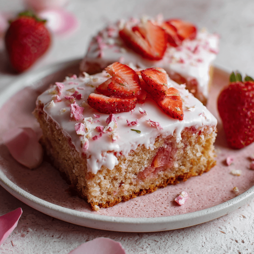 Gluten Free Strawberry Sheet Cake – Soft, Sweet & Full of Love