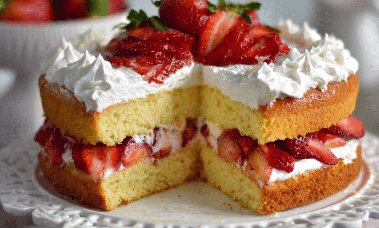 Gluten Free Strawberry Shortcake Cake