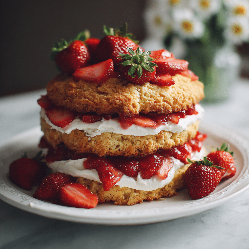 Gluten Free Strawberry Shortcake with Cashew Cream – Soft, Sweet, and Full of Love