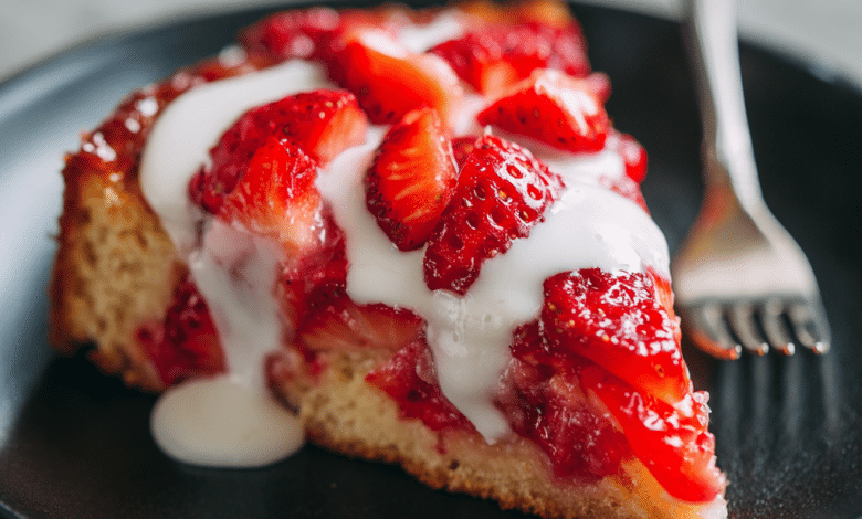 Gluten Free Strawberry Skillet Cake