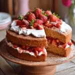Gluten Free Vegan Strawberry Sponge Cake