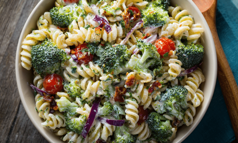 Healthy Broccoli Pasta Salad with Yogurt Dressing – A Fresh Bowl of Love for Everyday Life