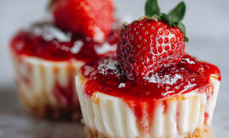 Mini Strawberry Cheesecake Cups