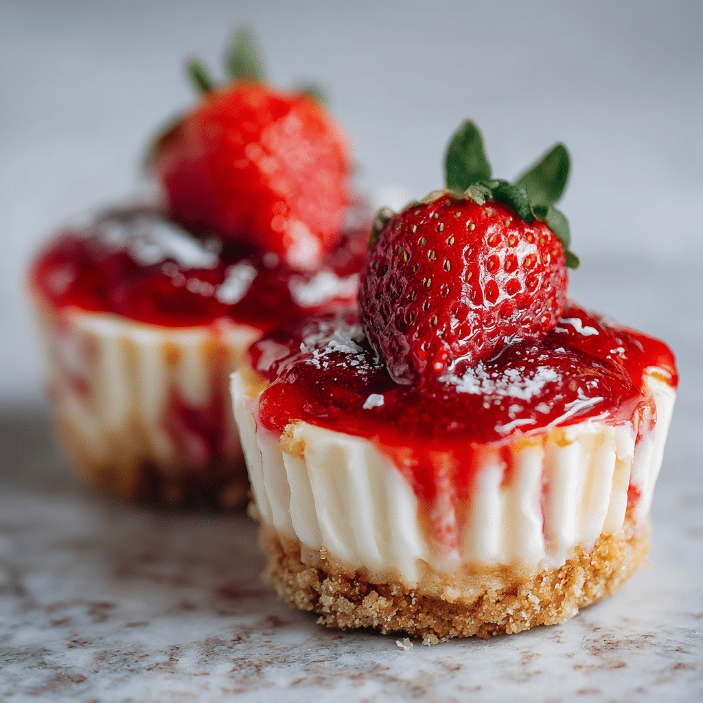 Mini Strawberry Cheesecake Cups (sweet little bites for warm hearts)