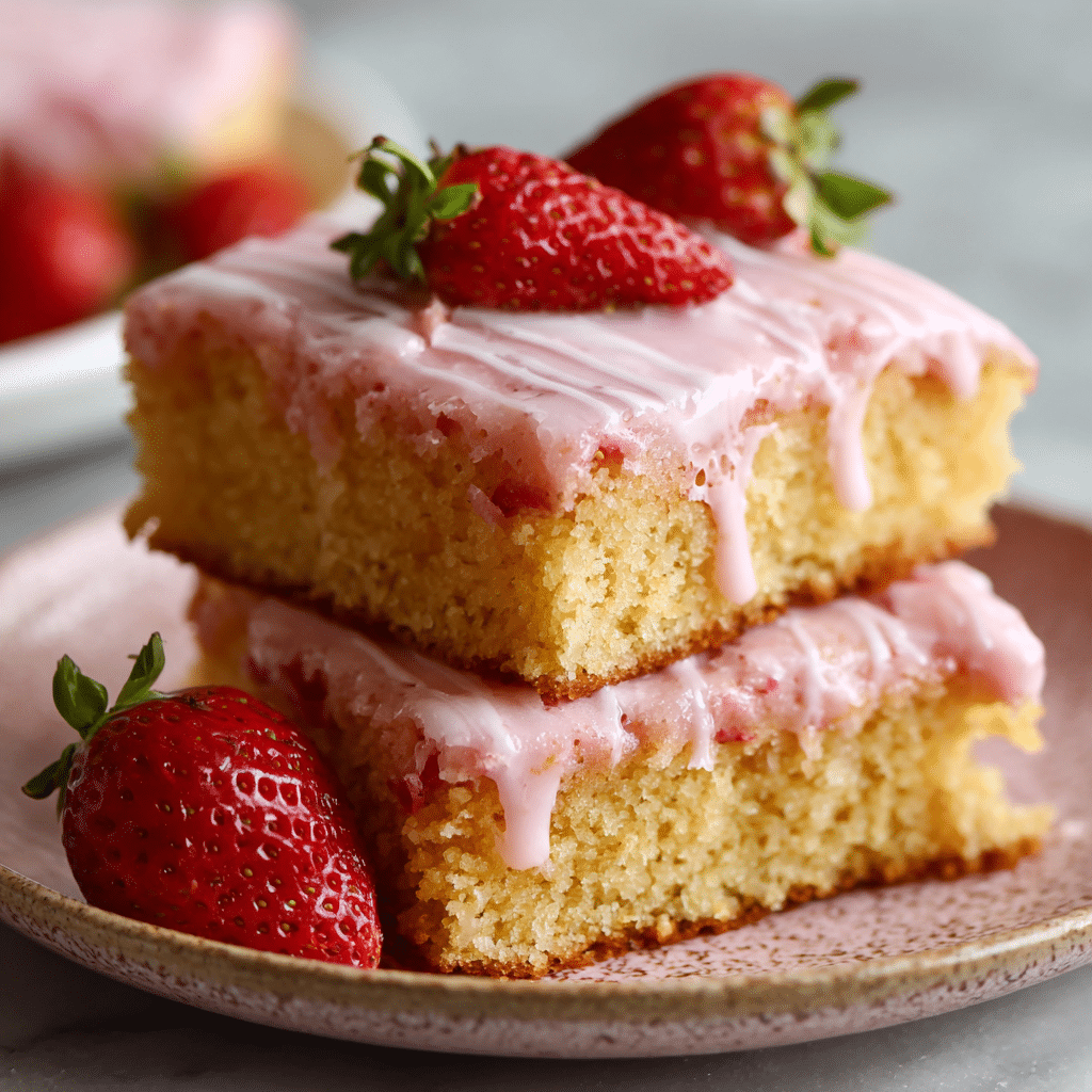 Moist Strawberry Buttermilk Sheet Cake – Soft, Sweet, and Full of Love