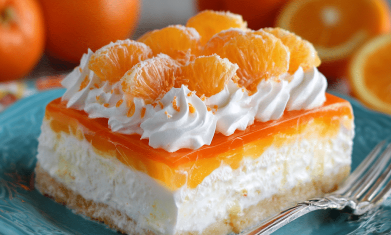 Orange Creamsicle Jello Poke Cake