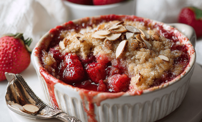 Strawberry Almond Dump Cake