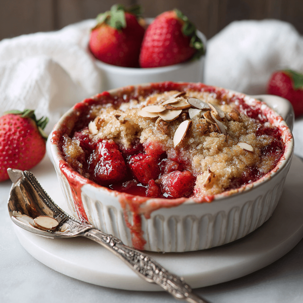 Strawberry Almond Dump Cake – A Cozy, Buttery Dessert Full of Love