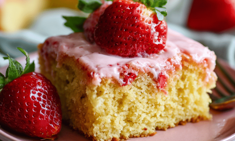 Strawberry Buttermilk Sheet Cake