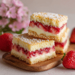 Strawberry Cake Bars with Strawberry Filling