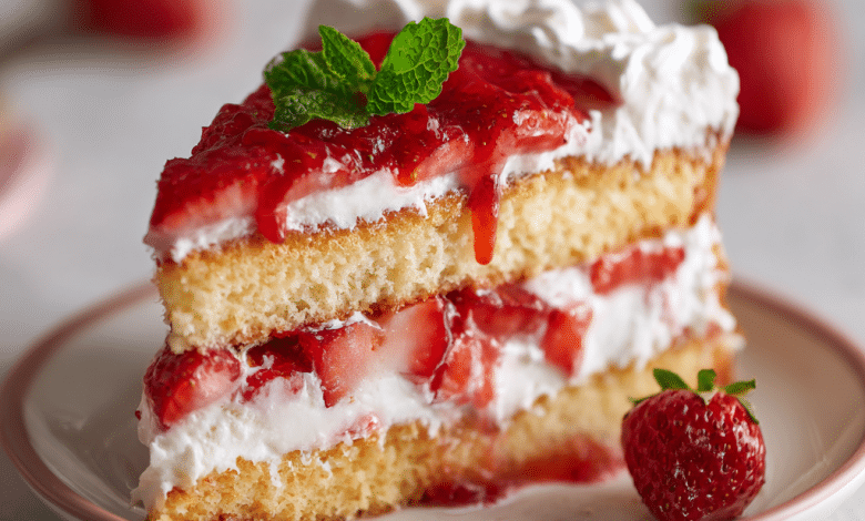 Strawberry Cake Filling Without Gelatin – Fresh, Silky, and Made with Love