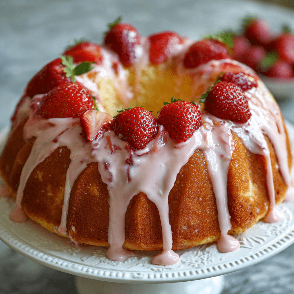 Strawberry Cheesecake Bundt Cake – A Sweet Hug from My Kitchen