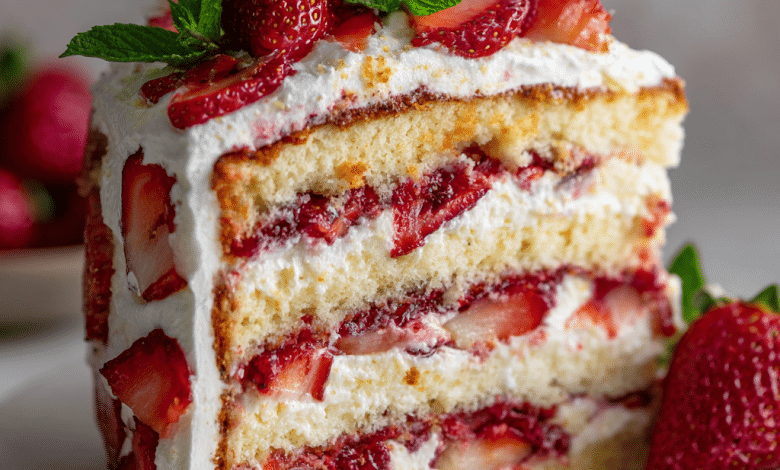 Strawberry Cheesecake Layer Cake