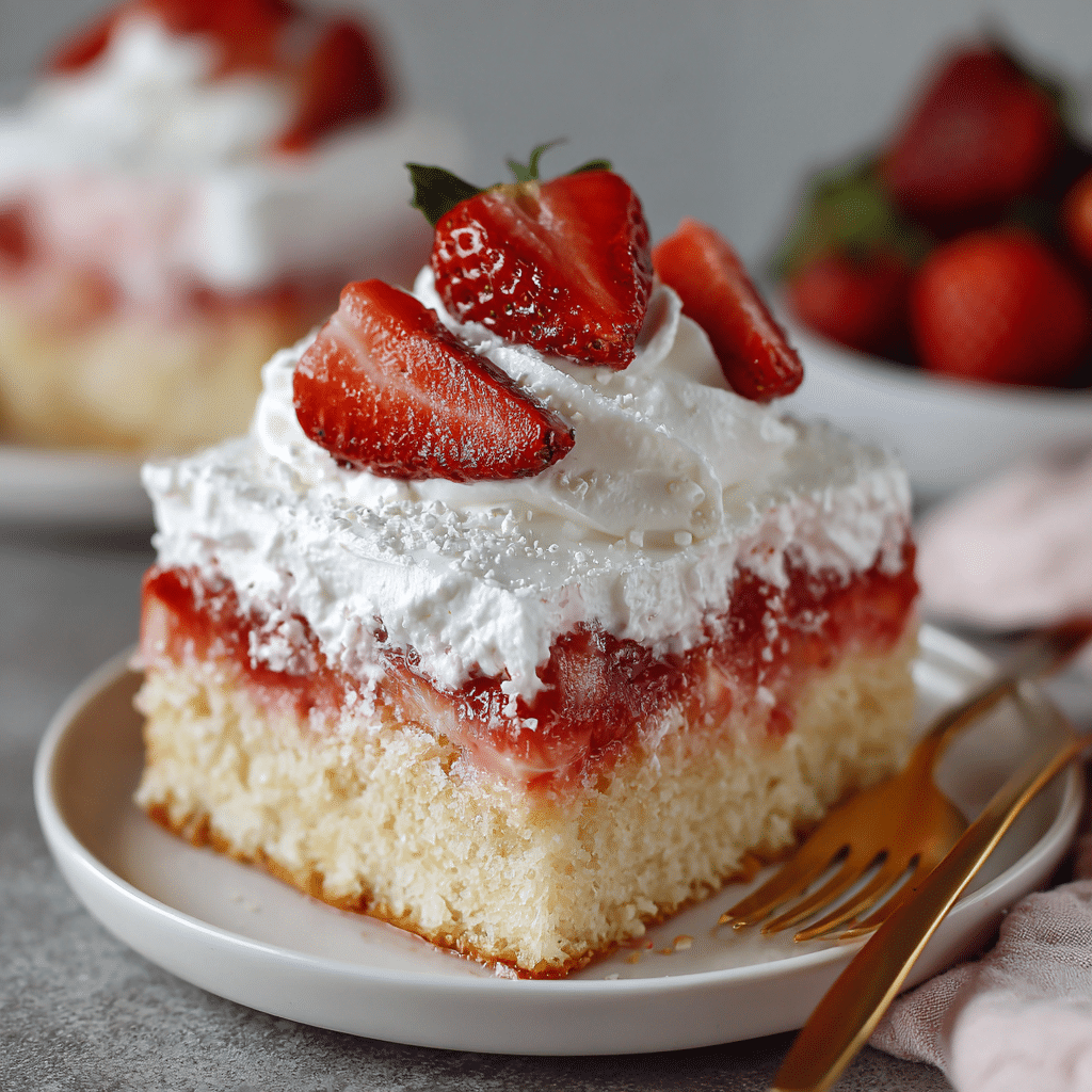 Strawberry Cheesecake Poke Cake – A Sweet Hug from My Kitchen