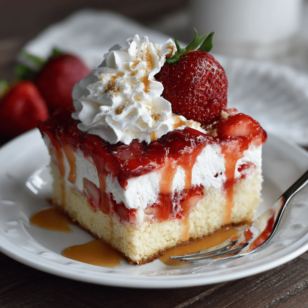 Strawberry Cheesecake Poke Cake – The Sweetest Slice of Love from My Kitchen