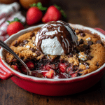 Strawberry Chocolate Chip Dump Cake