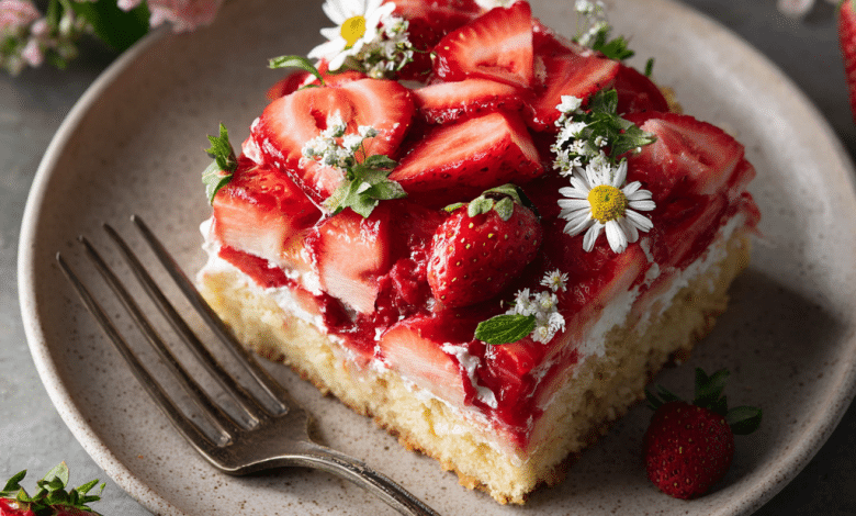 Strawberry Heaven-on-Earth Sheet Cake