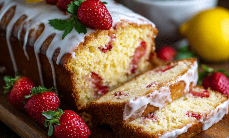 Strawberry Lemon Pound Cake