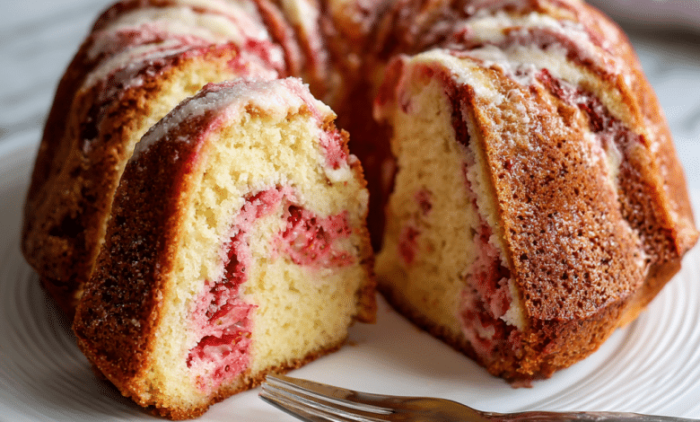 Strawberry Marble Pound Cake