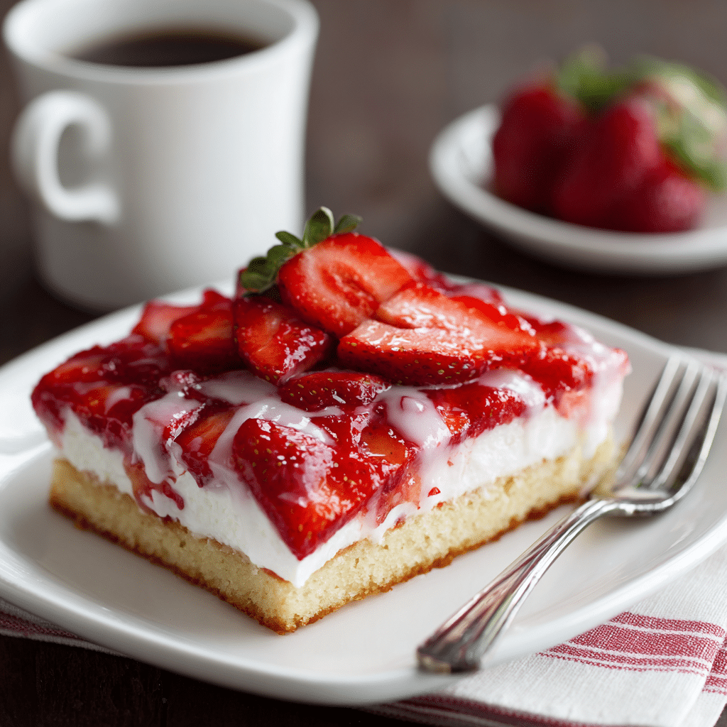 Strawberry Poke Sheet Cake from Scratch – The Sweetest Memory in Every Bite