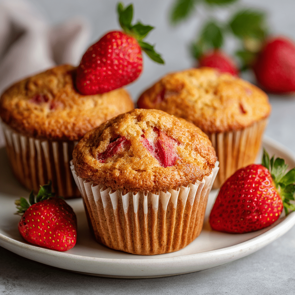 Strawberry Purée Muffins – Soft, Sweet, and Filled with Fresh Strawberry Love