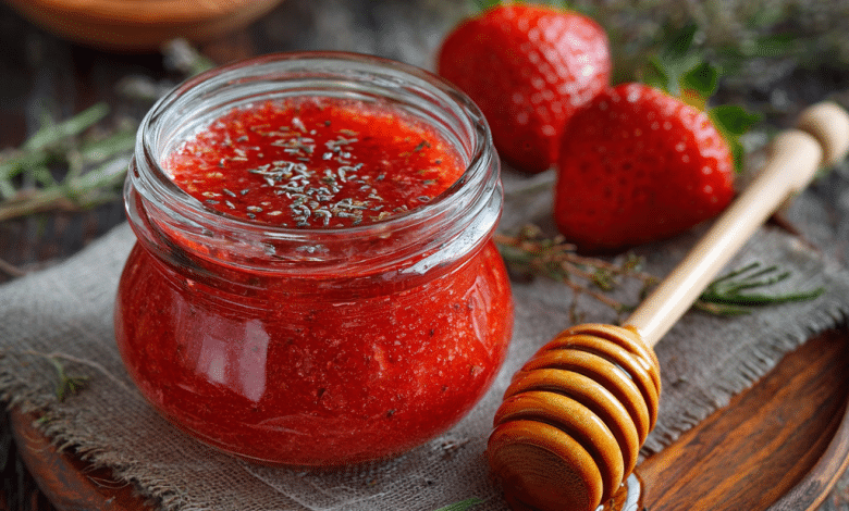Strawberry Purée with Honey