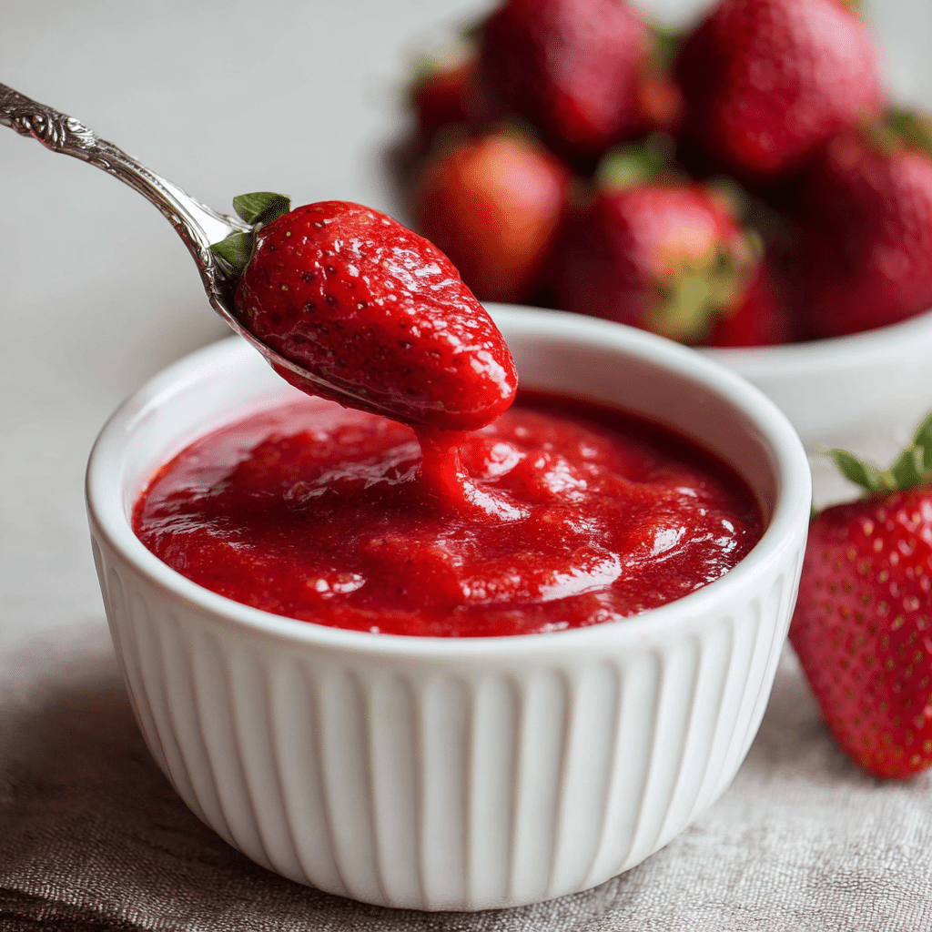 Strawberry Sauce Using Frozen Strawberries – Sweet Comfort in Every Spoonful