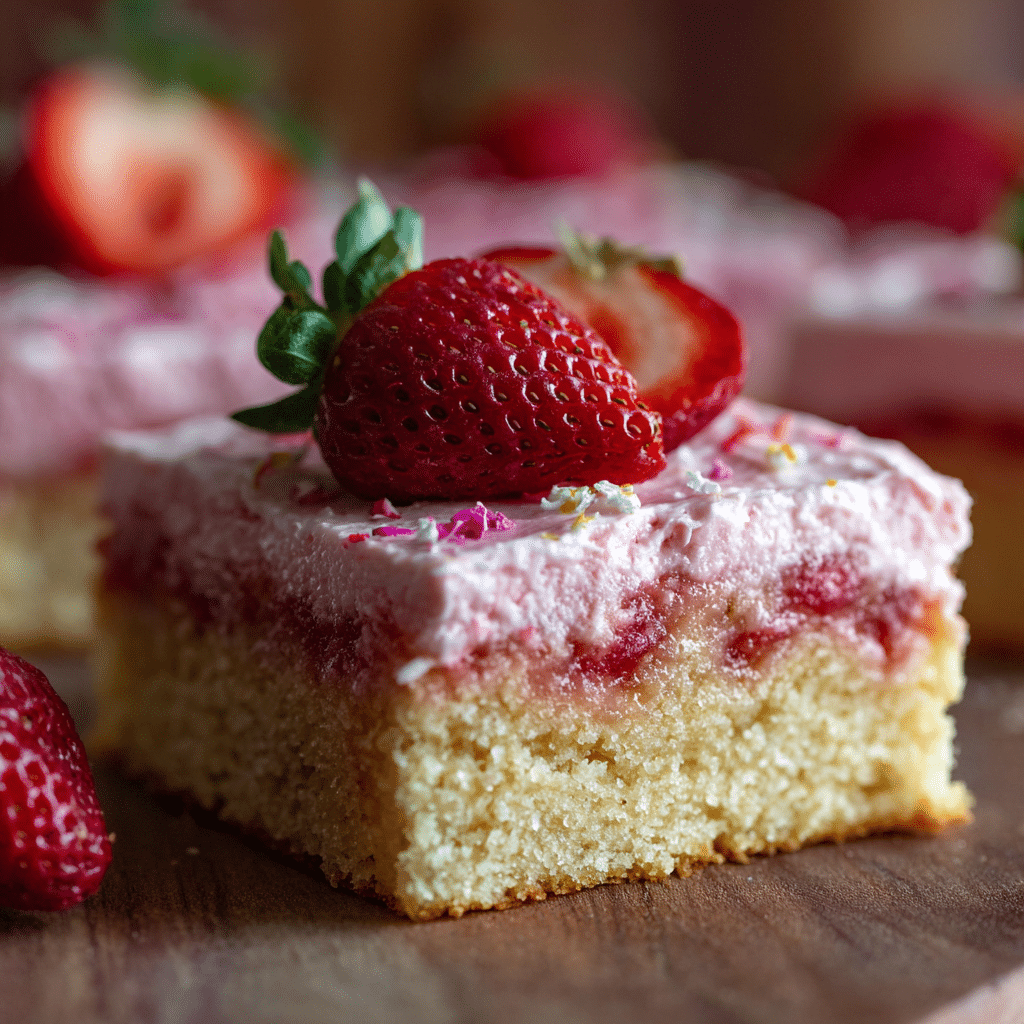 Strawberry Sheet Cake Bars – Sweet, Soft & Full of Summer Love