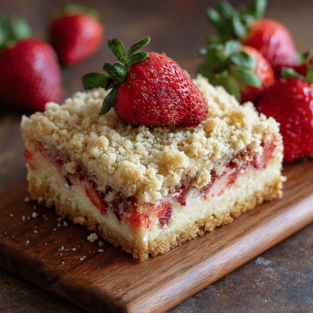Strawberry Sheet Cake with Crumb Topping – The Sweet Taste of Summer in Every Bite