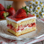 Strawberry Sheet Cake with Strawberry Filling – A Sweet Slice of Summer Love