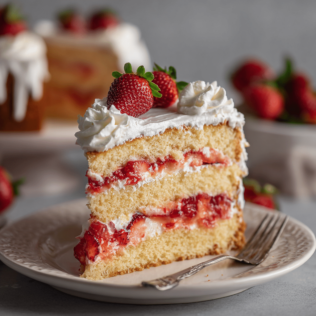 Strawberry Shortcake Cake with Whipped Cream – A Sweet Slice of Summer Love