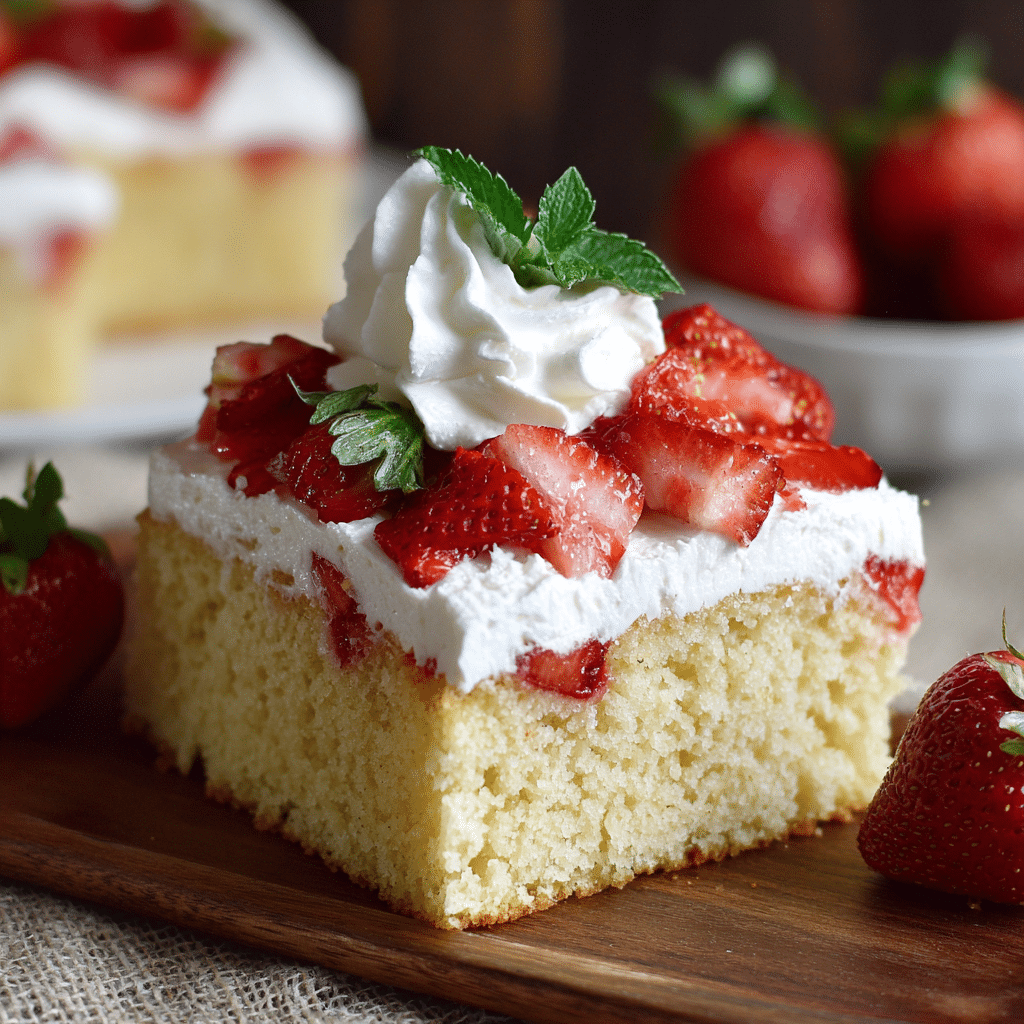 Strawberry Shortcake Sheet Cake – A Sweet Slice of Summer Love
