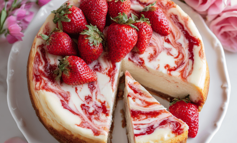Strawberry Swirl Cheesecake Recipe