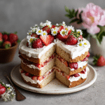 Vegan Gluten Free Strawberry Layer Cake