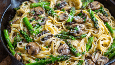 Best Asparagus Mushroom Pasta