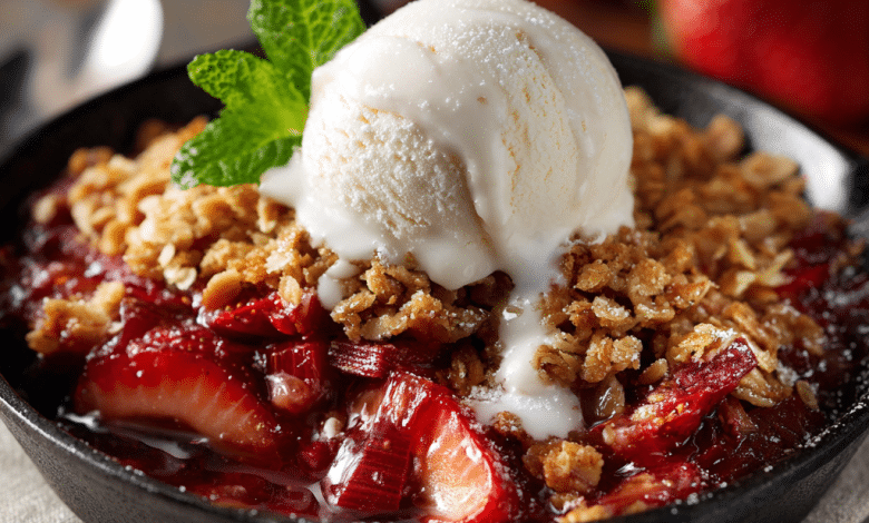 Easy Strawberry Rhubarb Crisp
