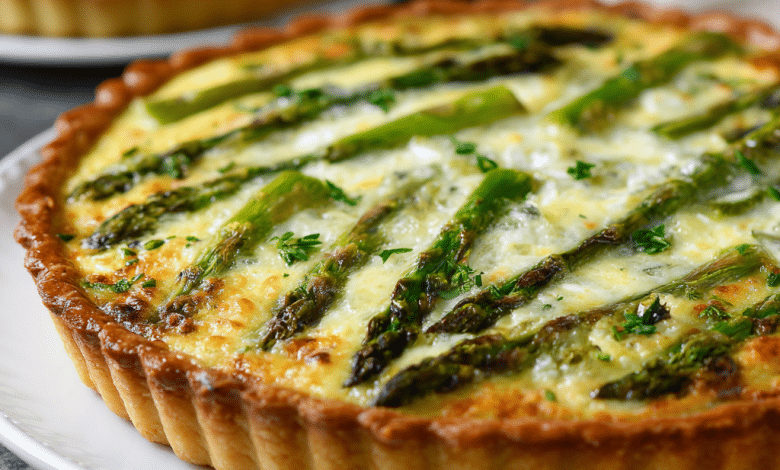 Cheesy Asparagus Quiche