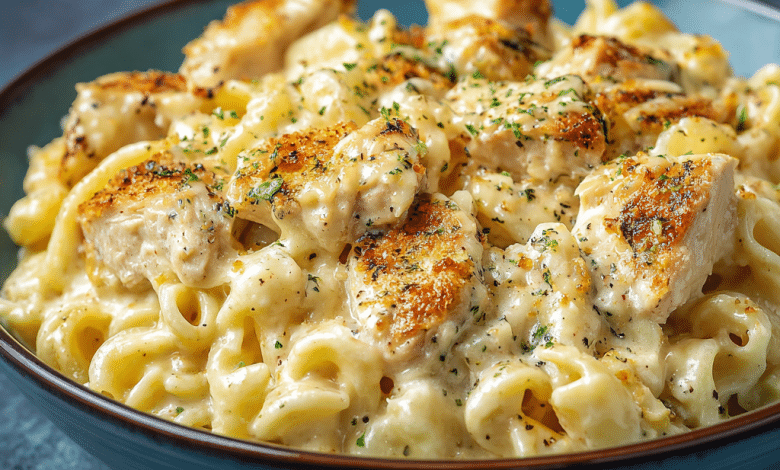 Cheesy Chicken Alfredo Pasta